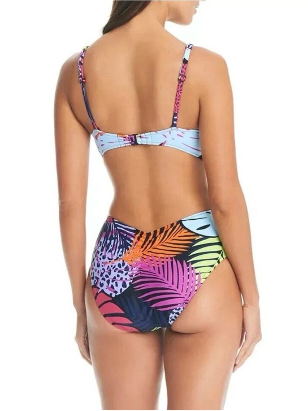 Bar III, Palm Prowl Cross Front Monokini Swimsuit, Size Large, EUC - Picture 2 of 12